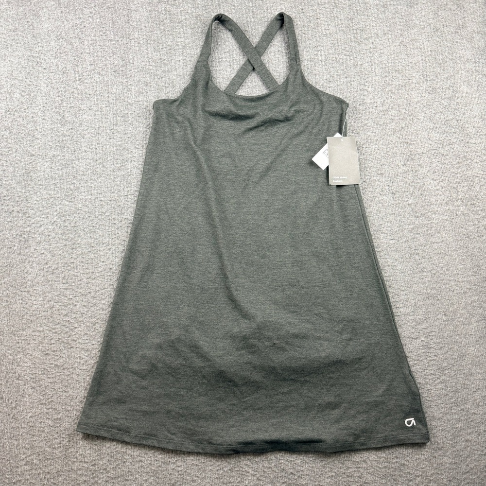 GAP Heather Gray Crossback Tank Dress
